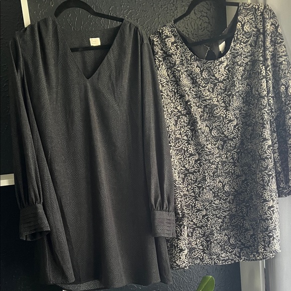 Target Dresses & Skirts - 2 dresses - Black Long Sleeve Women's dresses . Classic Black with print.